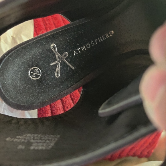 🗺️ Atmosphere Size 6, Faux Suede OPEN BACK PEEP TOE BLOCK HEELED BOOTS, Trendy - Picture 7 of 13